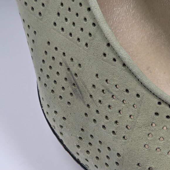 Vtg Amalfi Women's Grey Italian Nubuck Leather Heels Pumps Sz 9.5 AA - Picture 10 of 10